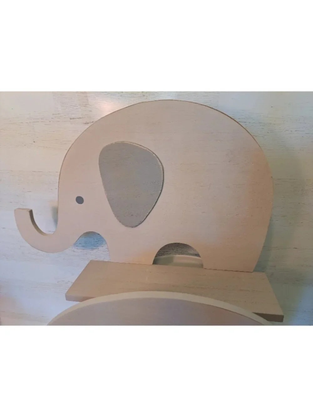 Elephant-Shaped Wood Floating Shelves Nursery/Kids Room Wall-Mountable 17